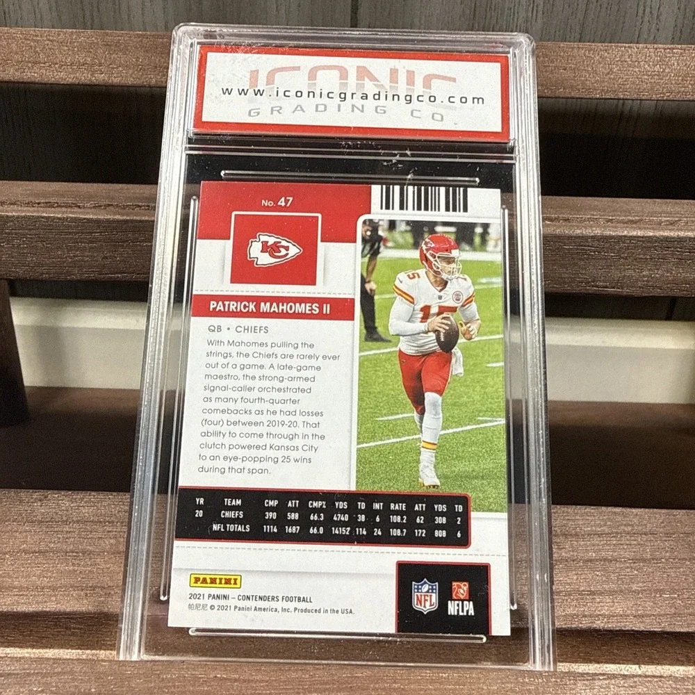 2021 Panini Contenders - Season Ticket #47 Patrick‎ Mahomes II -  Mint 9